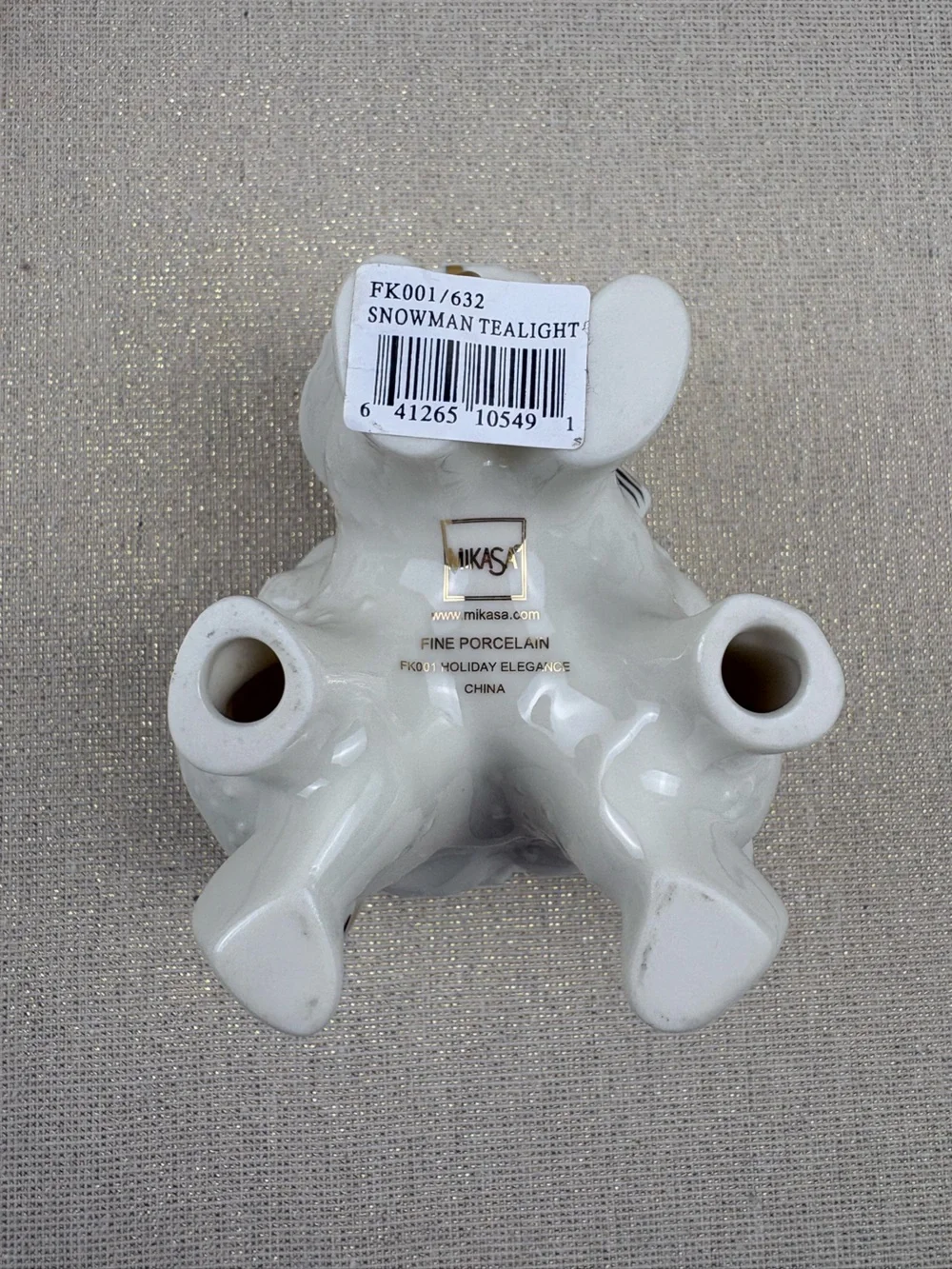 Vintage Mikasa Holiday Elegance Christmas Tea Light Candle Holder-Fine Porcelain